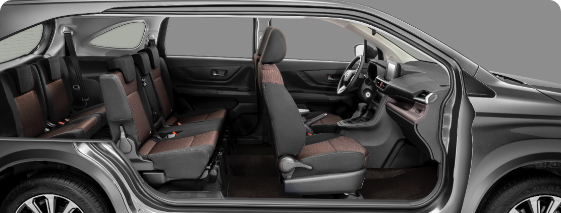 Interior lateral de Toyota Avanza con sistema ISO-FIX/LATCH